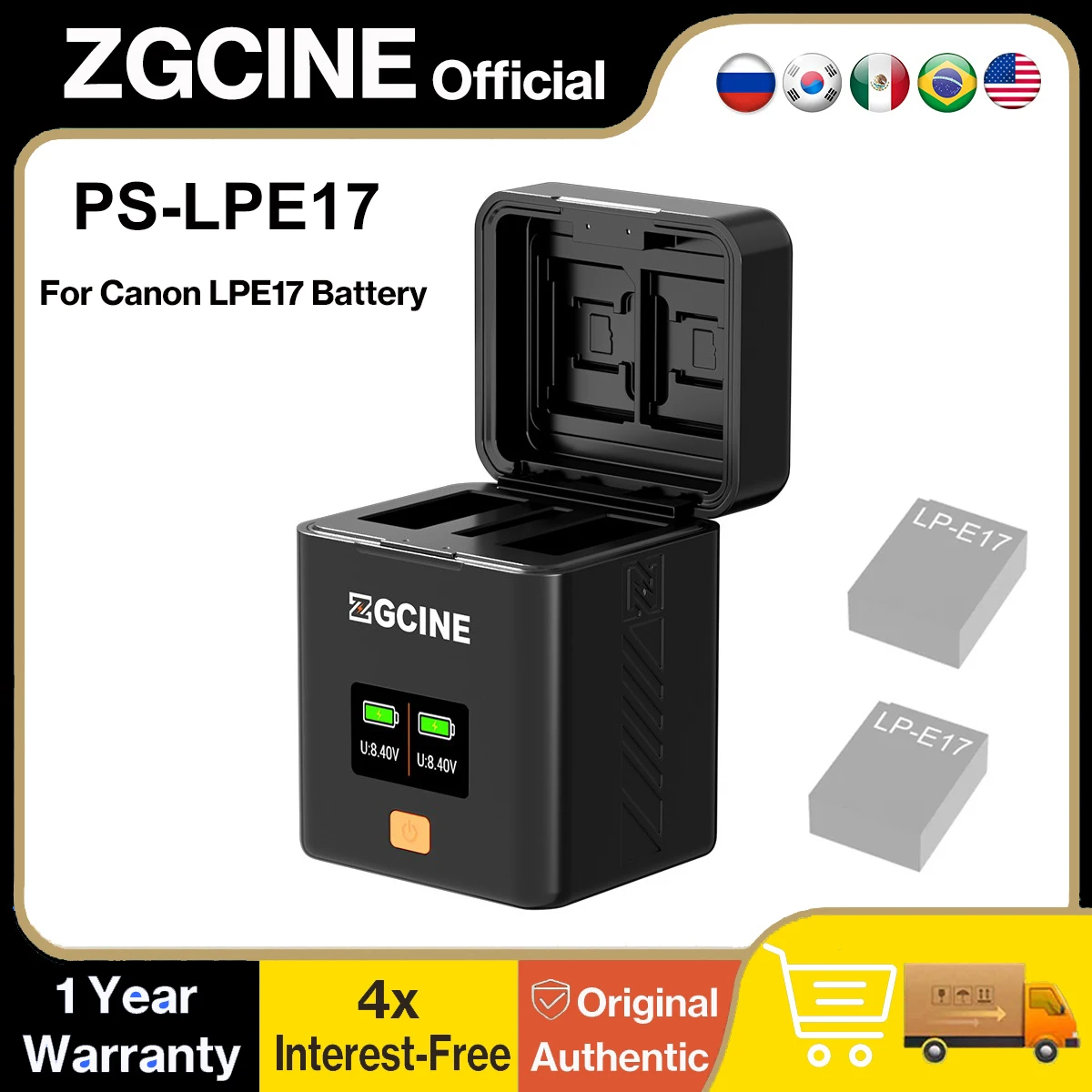 ZGCINE LP-E17 Dual Charging Case Portable Storage Box for Ca