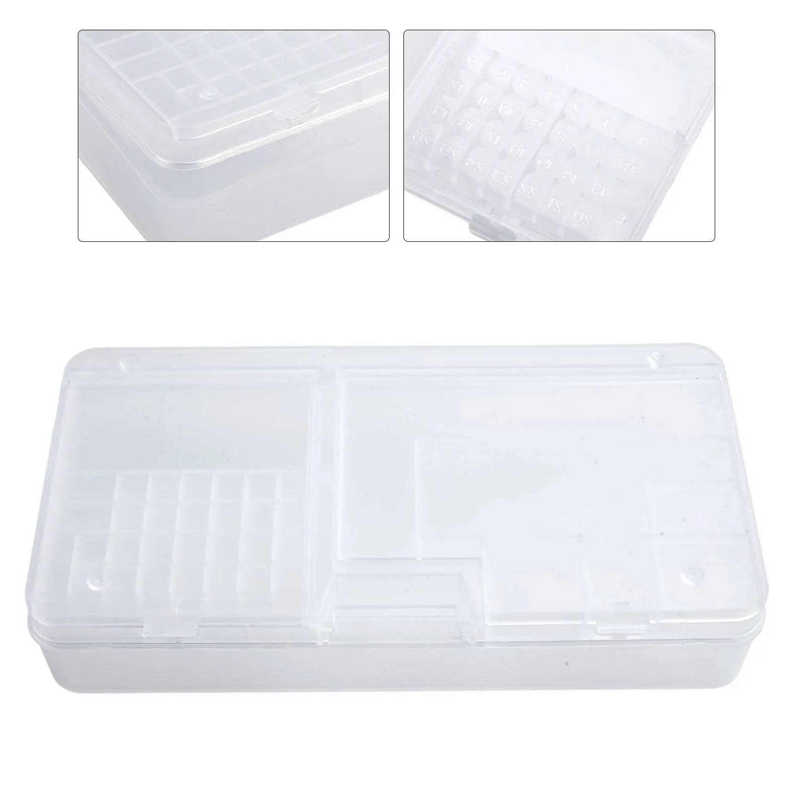 Scatola portaoggetti in plastica trasparente custodia porta viti contenitore Organizer scatola portaoggetti regolabile per gioielli custodia rettangolare