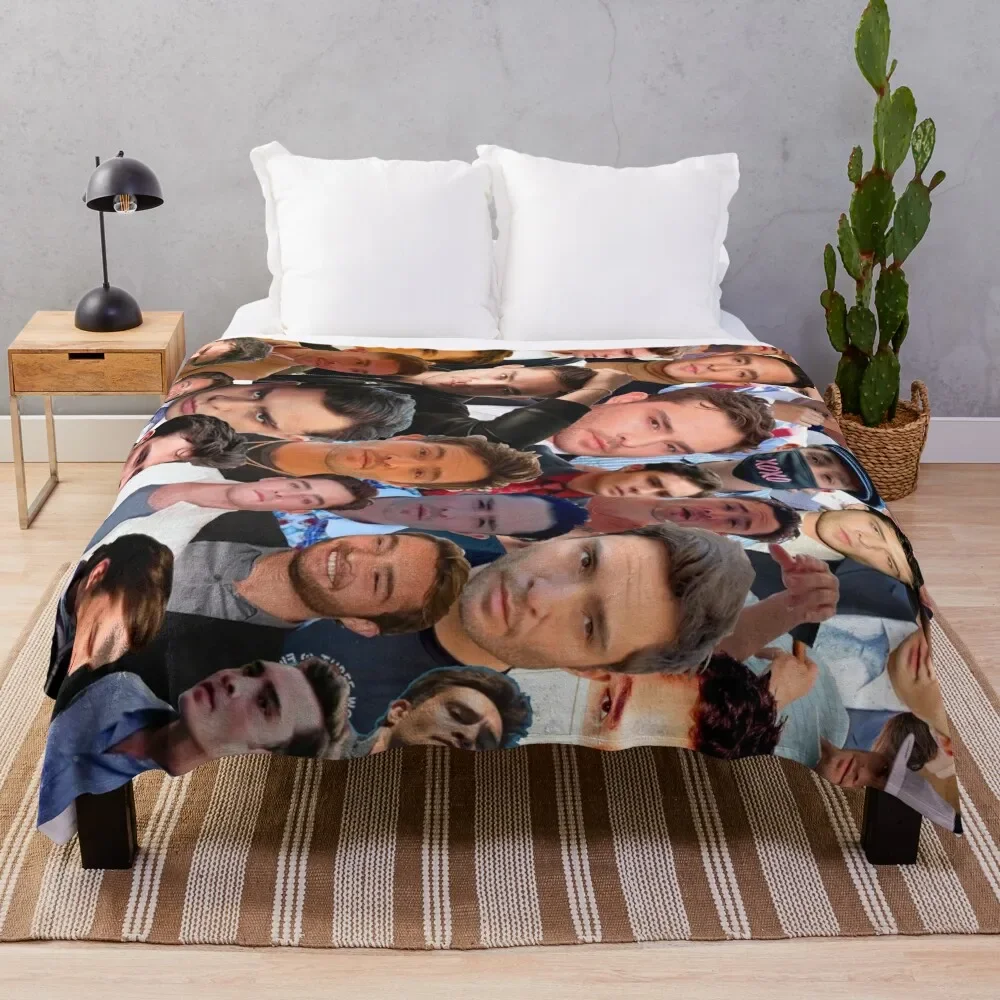 

Ed Westwick Photo Collage Throw Blanket Travel Sofa Throw Blankets