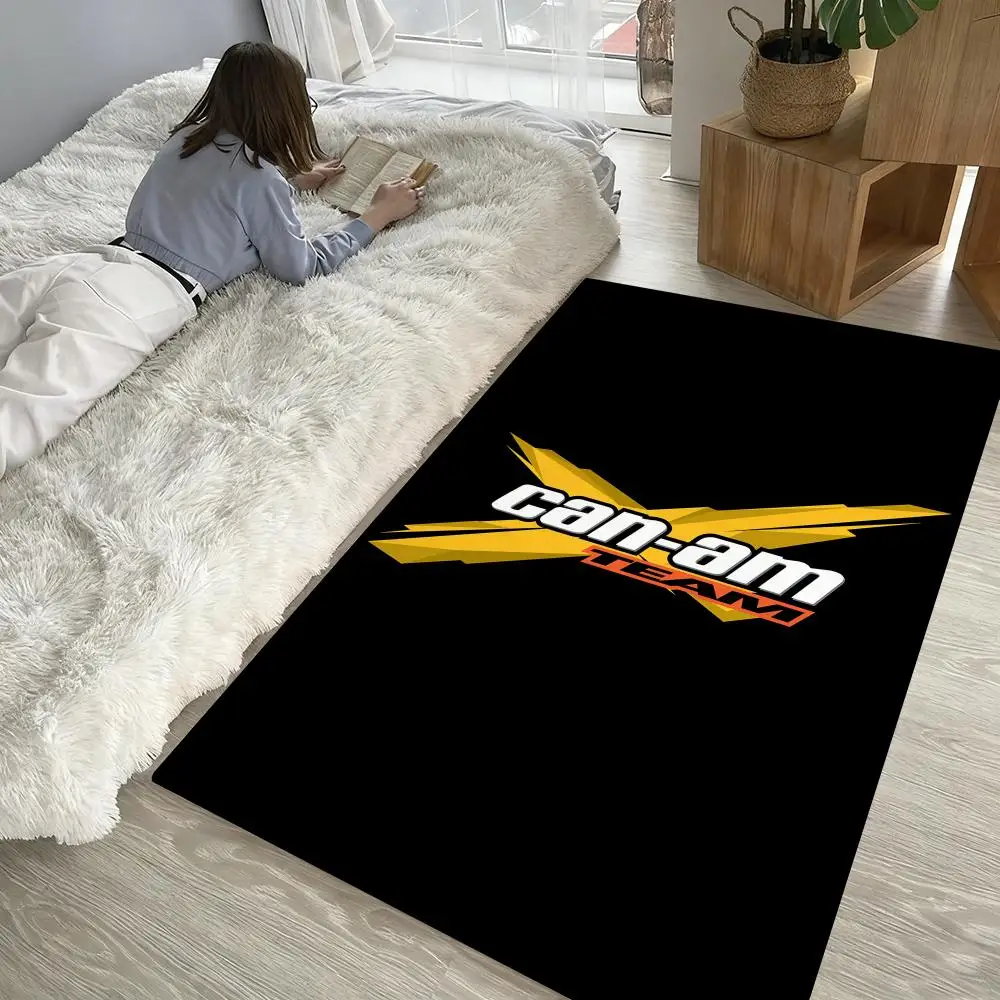 

C-CanS AM BRPs Moto Racing Logo Floor Mat Soft Thickened Non-Slip Door Mat for Living Room Home Decor Flannel Rugs