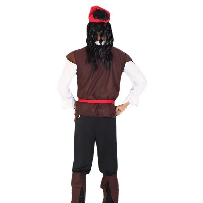 الكاريبي القراصنة تأثيري حلي loween الاسمية الرجال النساء الزي ular فيلم التلفزيون زي العرقية مرحلة الأداء الملابس
