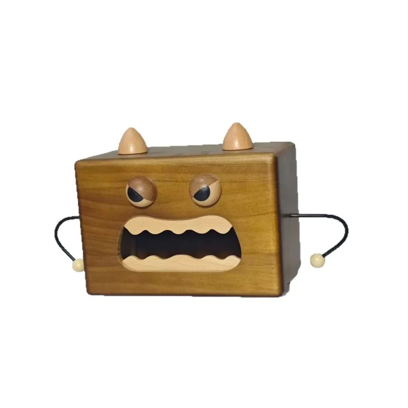 For Solid Wood Tissue Box Wooden Living Room Coffee Table Dining Table Storage Household Cartoon Carton Napkin Multi-purpose