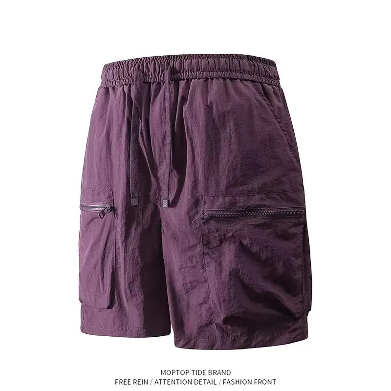 

American Style Durable Quick Dry Breathable Men's Workwear Shorts Five Pockets Simple Loose Fit Summer Fashionable Shorts