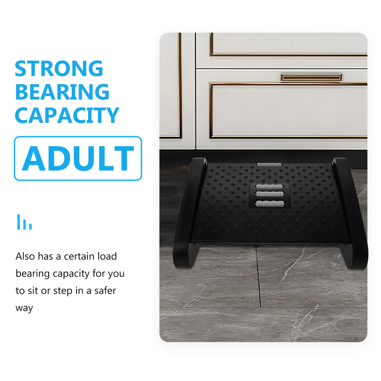 

Portable Foot Stool Rest for Desk Non-slip Adjustable Plastic Booster Small Step Office Household Furniture Strong Load-bearing