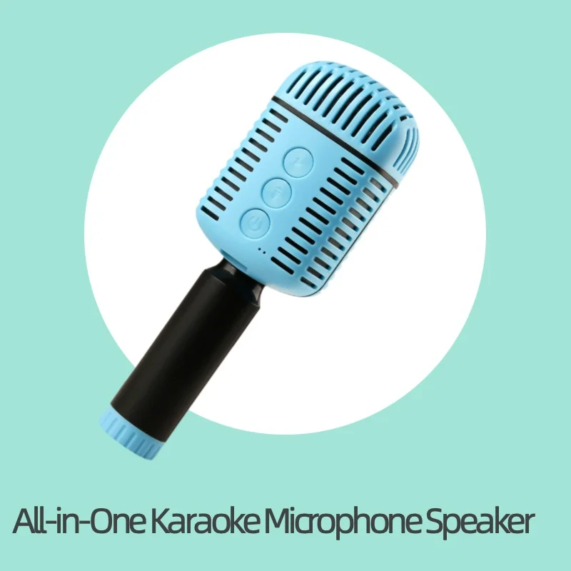 Máquina de Karaoke portátil, altavoz con micrófono inalámbrico Bluetooth, con sonido HIFI, cambiador de voz mágico, Ideal para adultos y niños, regalo