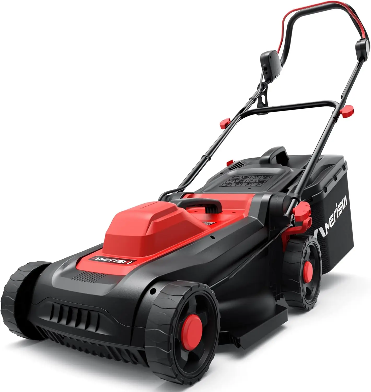 

14-Inch Electric Lawn Mower, 1500W Corded Push Mower with Grass Catcher & Mulching Kit for Small Yards