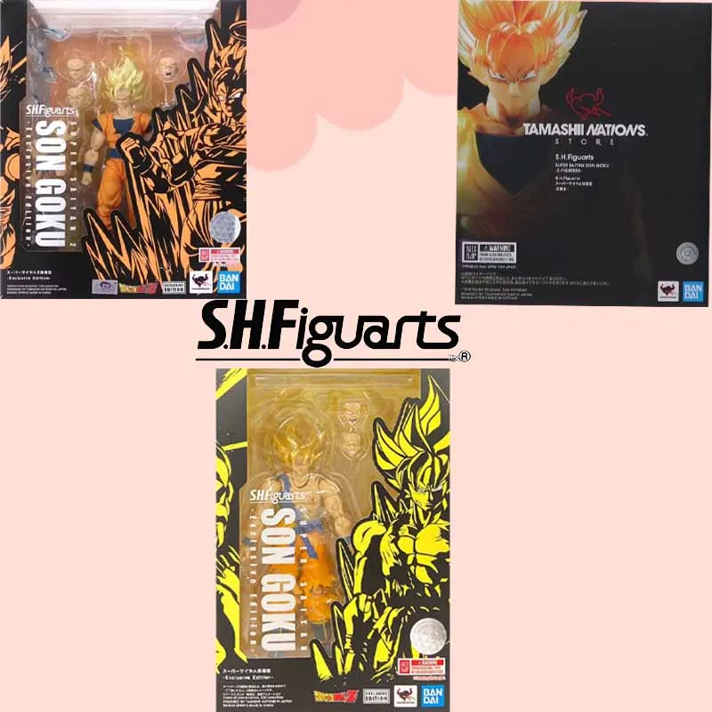 

Bandai Officially Licensed SHF Anime Figure Dragon Ball Z Super Saiyan 2 SON GOKU Anime Action Figures Toys For Boys /Girls