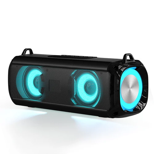 Altavoz Rockmia RGB EBS-045 AliExpress Choice reproductor de música inalámbrico portátil y correas Soulder LED Bluetooth 5,0 TF USB-C Aux