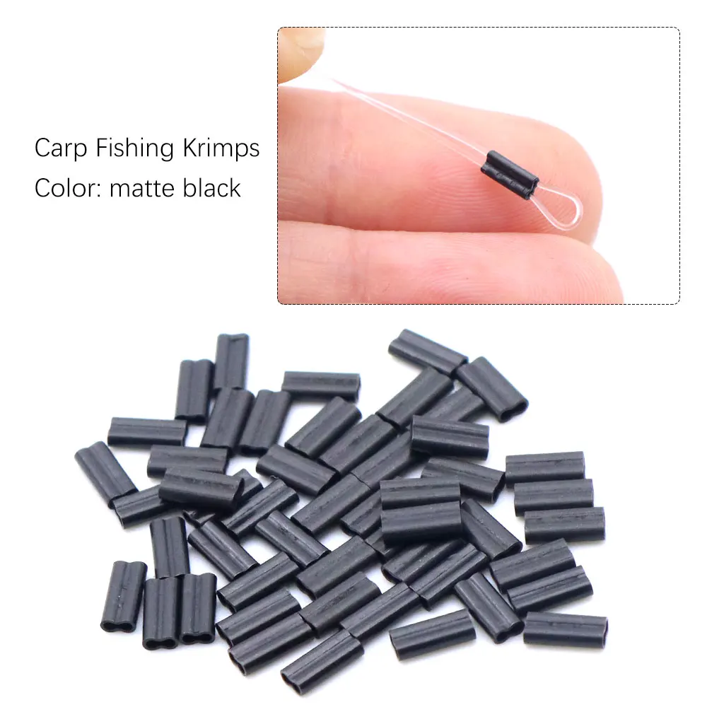 25pcs Carp Fishing Krimps Sleeves For Chod Carp Rig Accessories Boom Fluorocarbon Fishing Line Crimping Tube Terminal Tackle