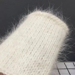 연대 앙고라 긴 머리 밍크 원사, 벨벳 원사, 미디엄 파인 핸드 니트 모자 스카프 인형, 피부 친화적 크러시미어 원사, 250g