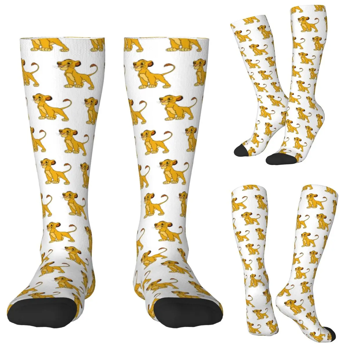 

Babe Lion Socks Harajuku Stockings All Season Long Socks Accessories for Unisex Christmas Gifts