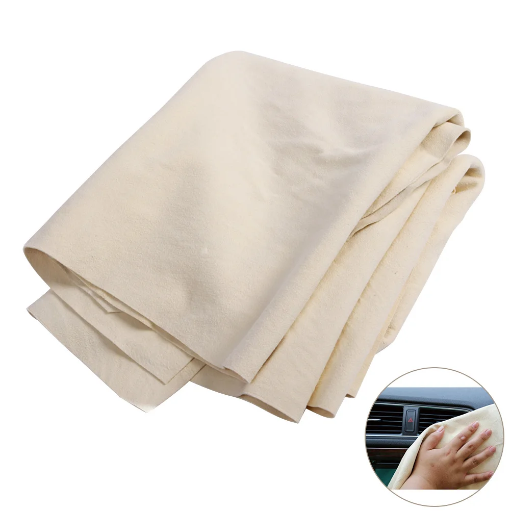 

2Pcs Premium Car Glass Towel Soft Chamois High Water Absorption Lint Free for Auto Cleaning Windows Instruments