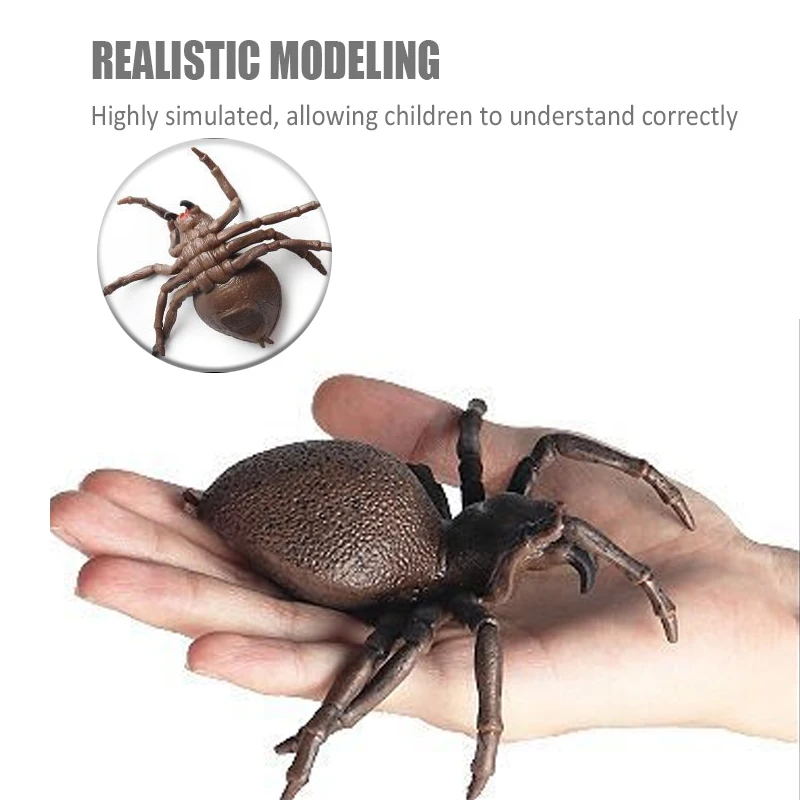 Spider Pinch Toy Squishy Simulated Insect Animal Cognition Model Halloween Mini Prank Stress Reliever Toys Kids Squeeze Toys