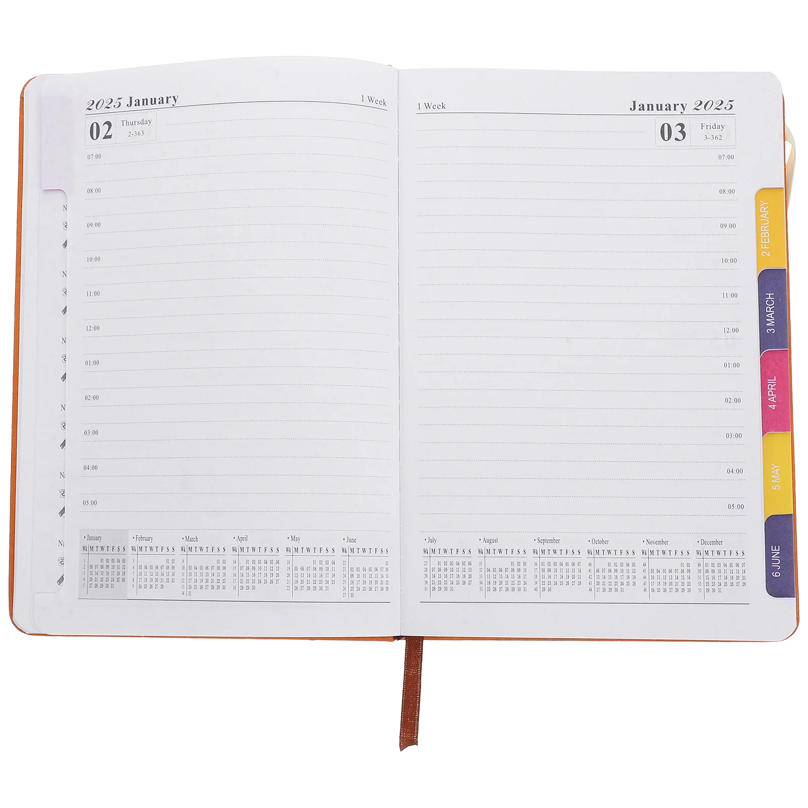 Advent Calendar English Agenda Book Weekly Desk Planner Monthly Portable Daily Planners Orange Work