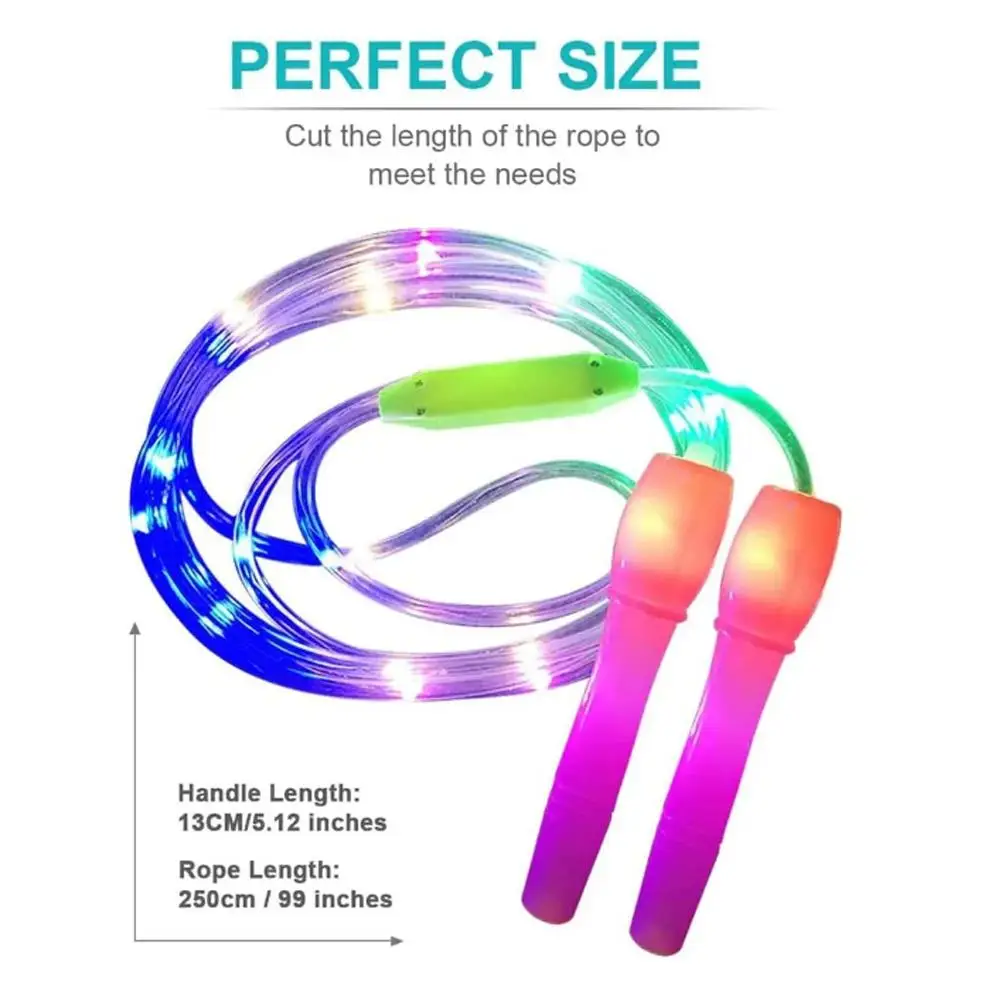 Fitness Luminous Skipping Rope LED Luminous Jump Ropes Skipping Rope Sport Speed Ropes For Kids Night Exercise Skipping Rope