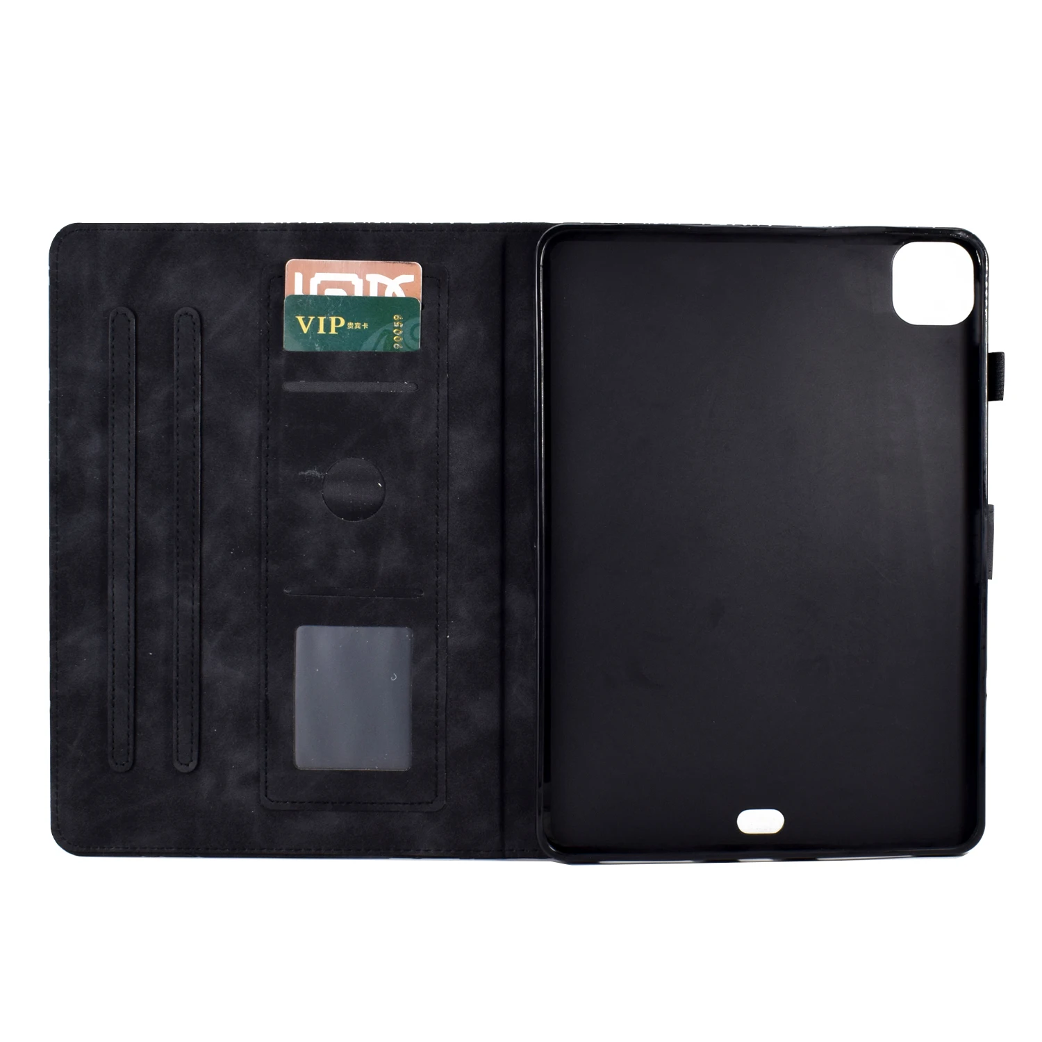 Juste de protection en cuir à rabat pour Apple iPad Pro 11, 2024 ", arbre de richesse, gaufrage, fente pour carte, portefeuille antichoc, tablette, 11.0