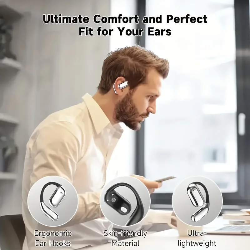 Real Time Translation Earbuds, AI Language Translator Earphone 3-in-1 Accents OWS Earbuds 144 Languages for Travel Business -Q16 - Image 5