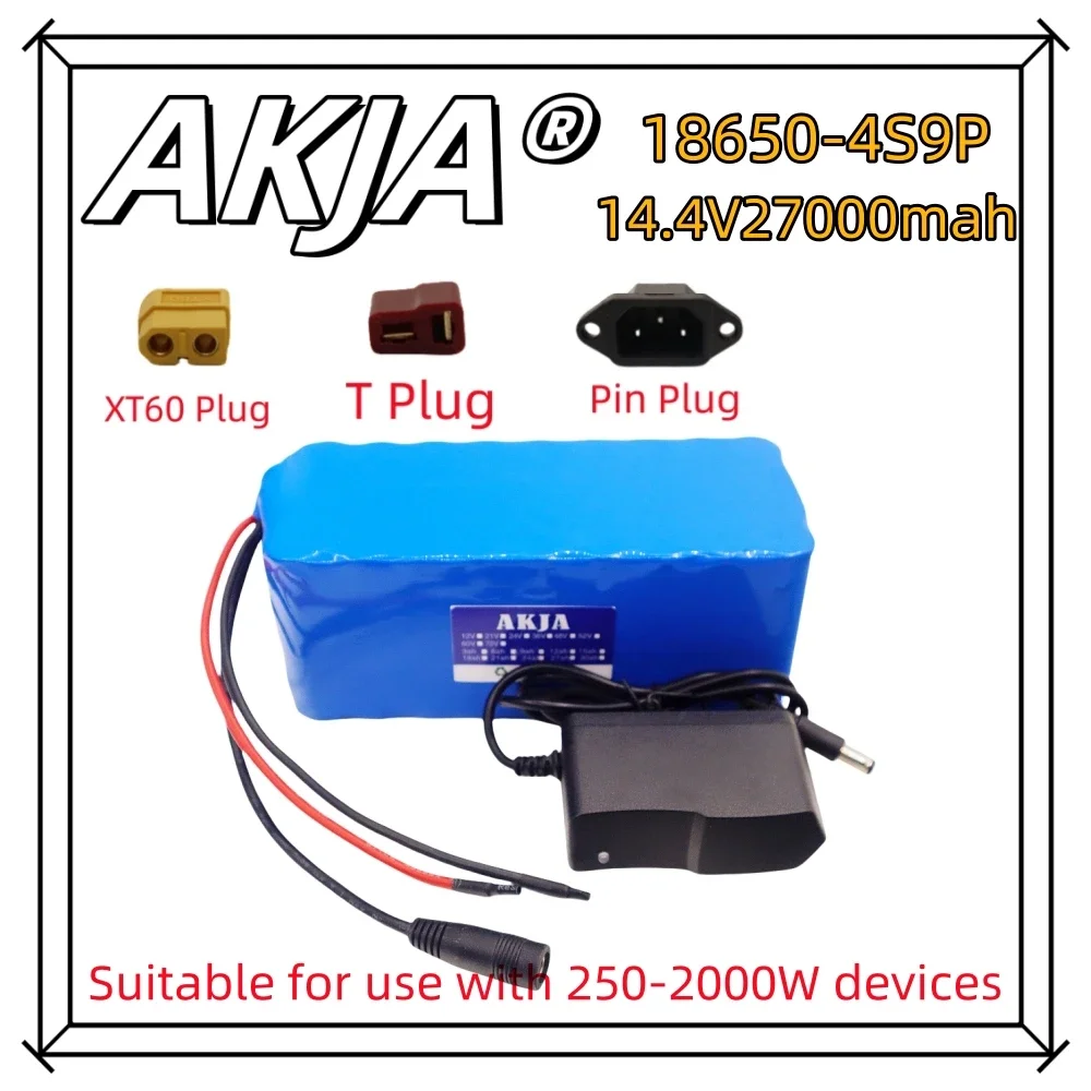 Air fast transportation14.4V27000mAh aircraft model toy4S9P high rate discharge 27AH battery pack original 18650 lithium battery