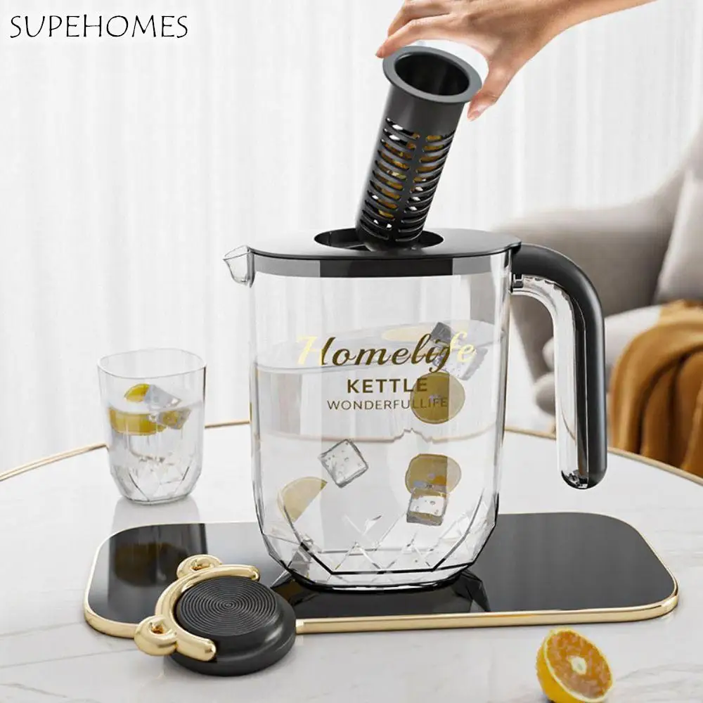 

Heat Resistant Cold Kettle with Filter and Cup Transparent Water Jug Large-capacity Plastic Cold Water Pitcher Living Room