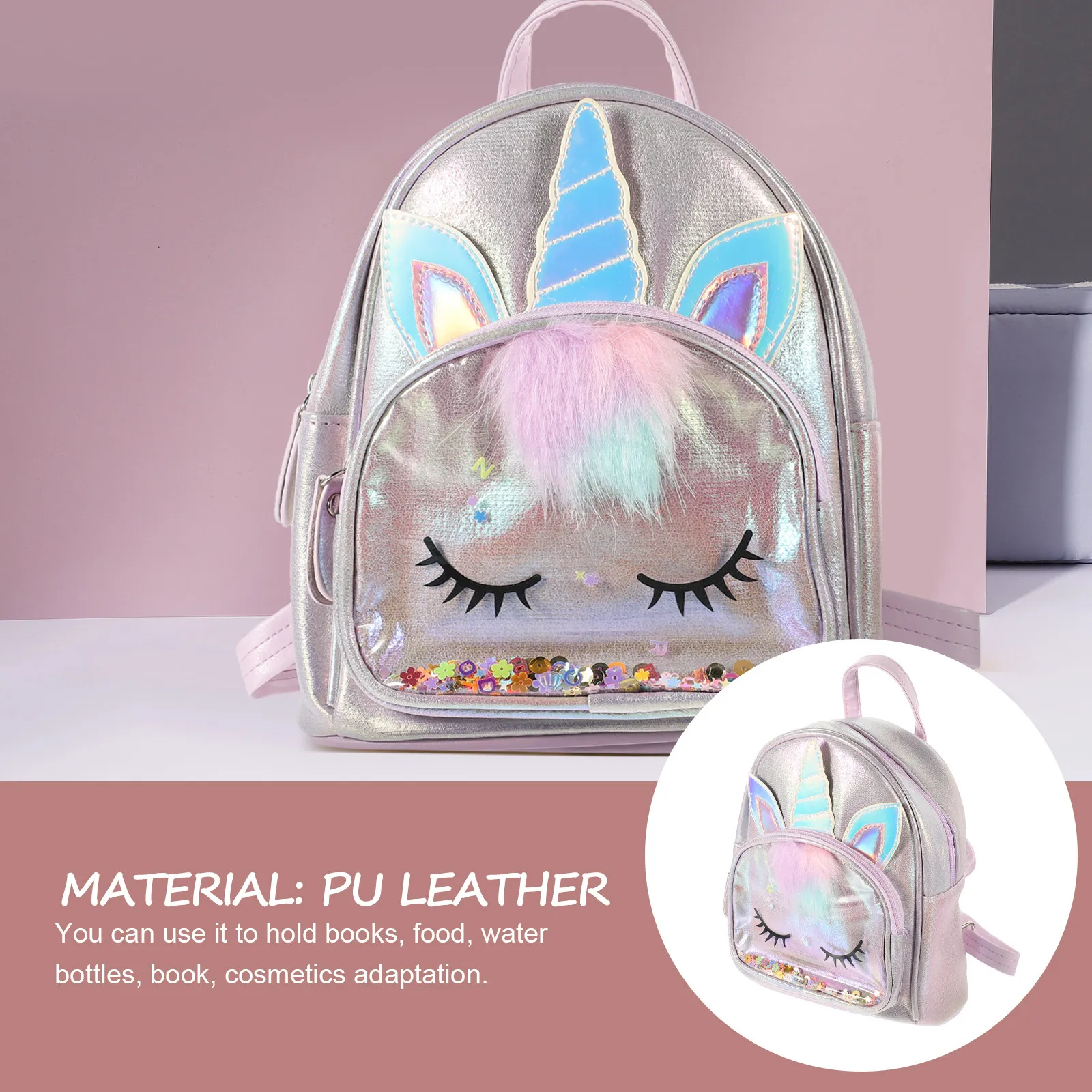 

Рюкзак для школы с единорогом, детский рюкзак из ПУ, милый мультяшный дизайн, дорожная сумка для книг, школьный рюкзак для девочек, ученический рюкзак для книг