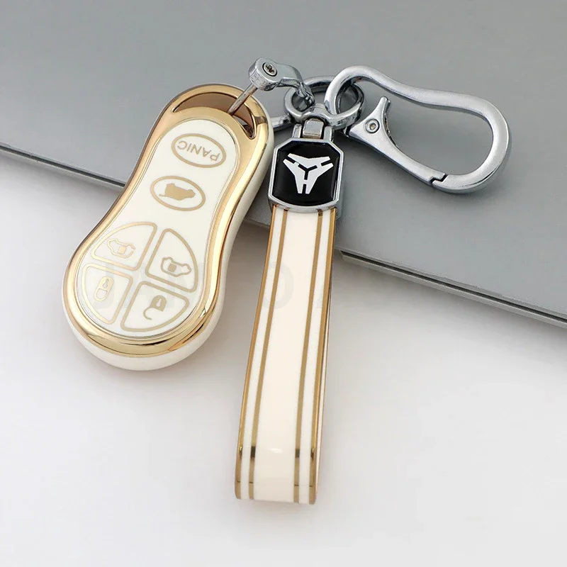 TPU Car Key Cover for Chrysler Dodge Jeep Concorde Sebring LHS Viper Stratus Liberty 6 Buttons Key Case for Car