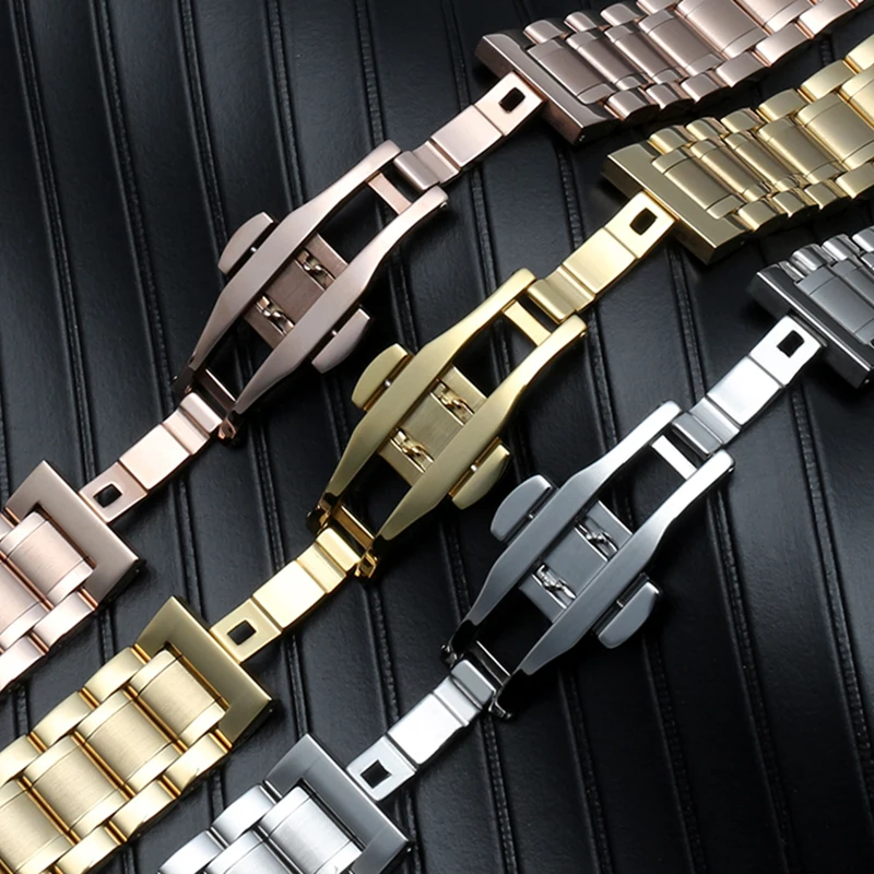 Stainless steel watchband For any brand bracelet watch straps 16mm 17mm 18mm 19mm 20mm 21mm 22mm 23mm 24mm steel banding