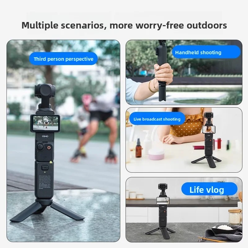 مناسبة لـ DJI Pocket 3/2 حامل ثلاثي القوائم Osmo Mini المحمول مع برغي 1/4، مناسب للكاميرات الرياضية المختلفة #4