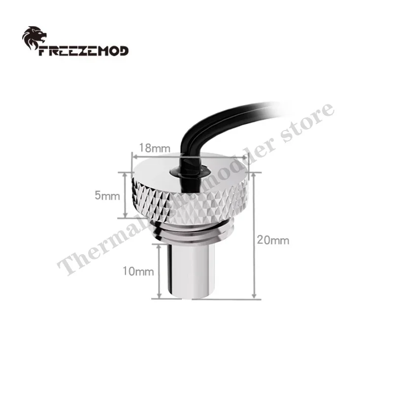 FREEZEMOD Water Cooling Temperature Measuring Plug 3950 Thermometer Sensor 10K Waterproof,Short Or Long,DT-CWD DT-CWC