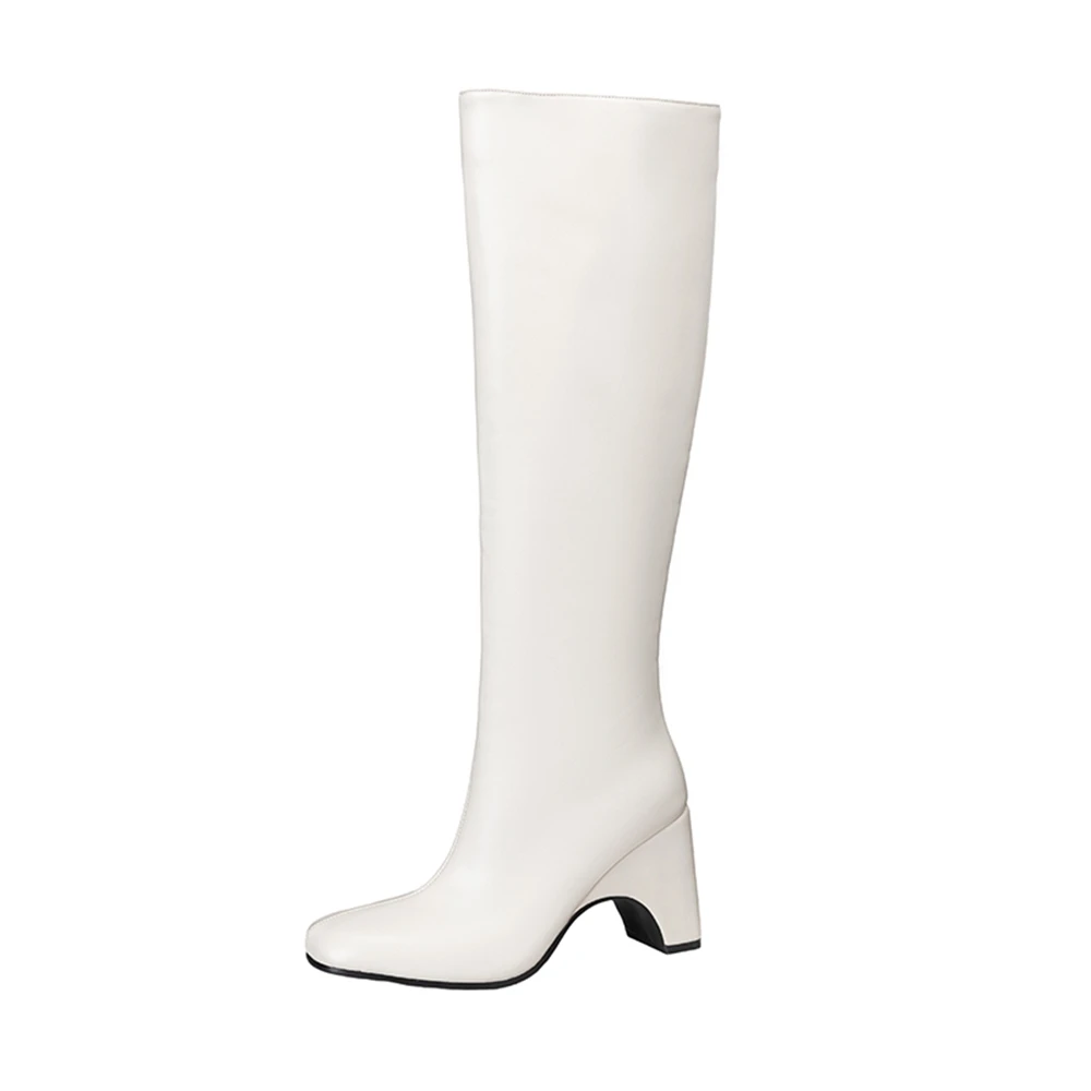 

Сапоги до колена женские черные модные с круглым носком на высоком каблуке зимние плиссированные женские длинные сапоги для танцев золотистого и серебряного цвета, большой размер 48 703-2