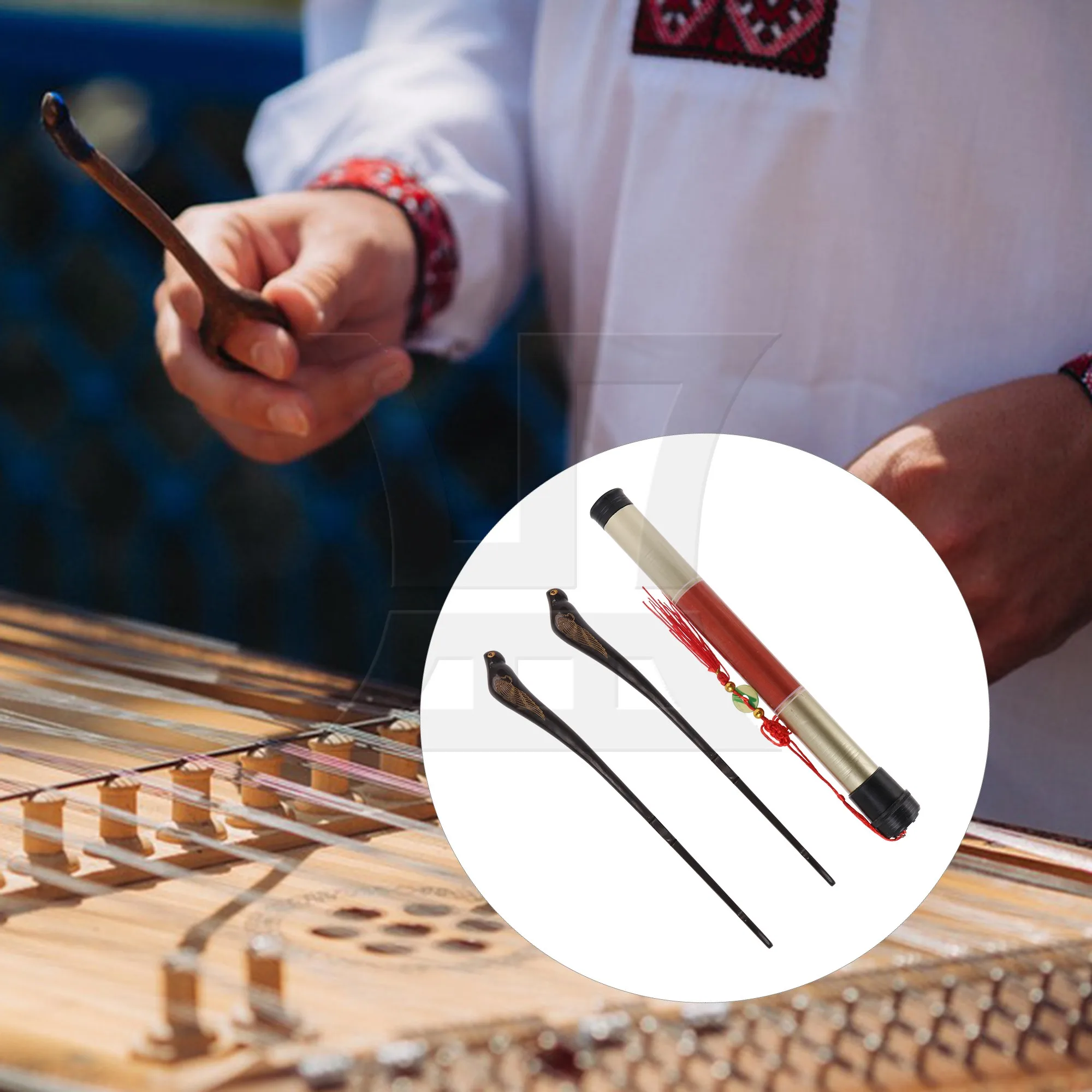 

2 Pcs Ebon'Yibuy Dulcimer Practice Hammers for Beginners 9.69 x 0.65 Inch