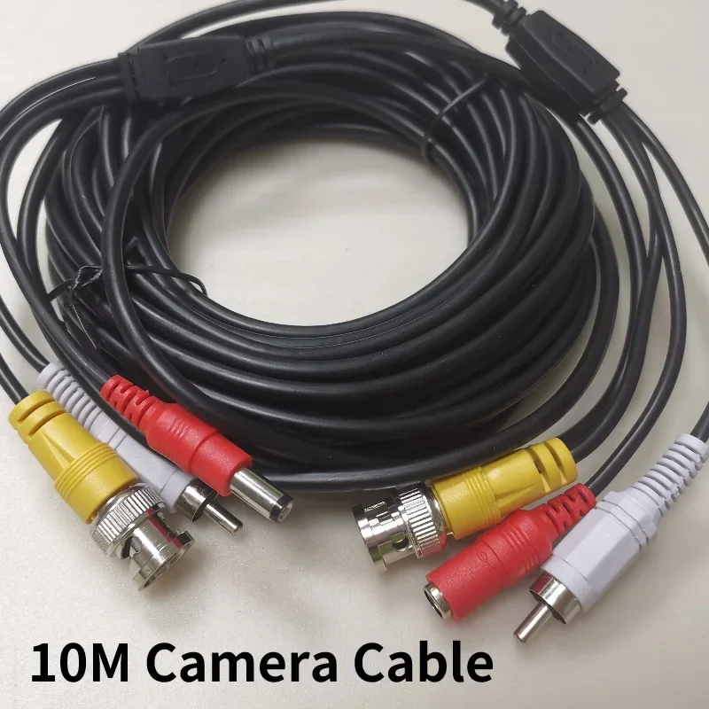 10m 12V DC 15M Audio Video Power Camera Cable BNC RCA CCTV Cable 1pcs free shipping CCTV DC Power Extension Cable Cord 10 Meter