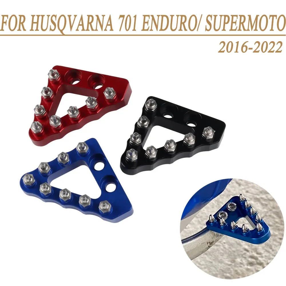 Motorcycle Rear Foot Brake Pedal Lever Step Tip Plate Pegs for Husqvarna 701 SUPERMOTO ENDURO 2022 2021 2018 2017 2016 2020 2019