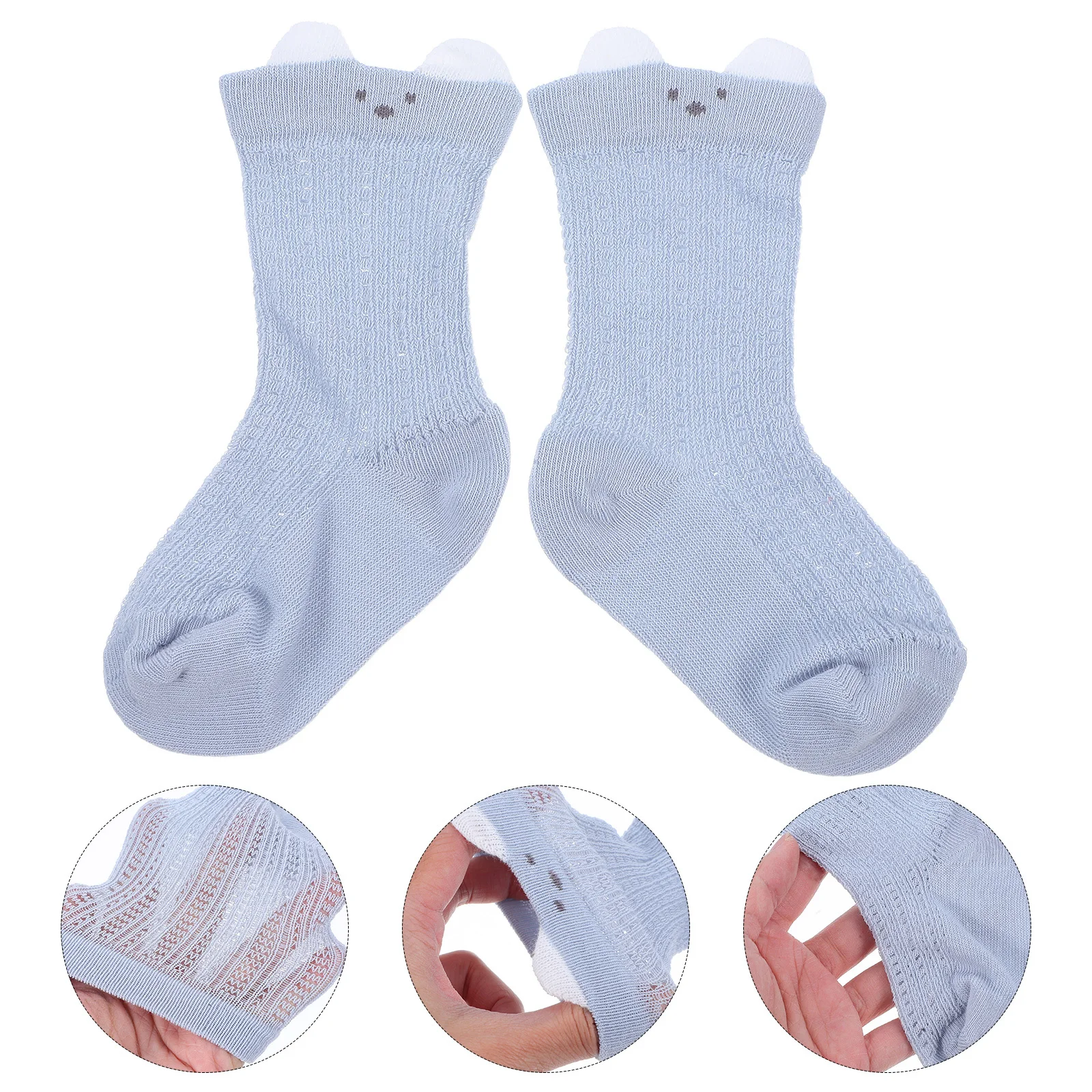 

1Pair Mesh Baby Socks Midcalf Breathable Cotton Newborn Infant Boys Girls Lightweight Toddler Socks Unisex Summer