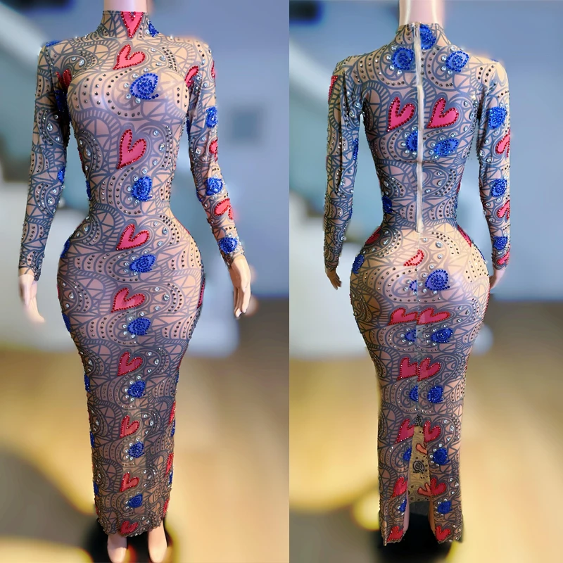 

Fashion Women Singer Jazz Dance Clothing Gogo Costume Full Rhinestones Evening Dress Stage Party Outfit Festival Wear XS9227