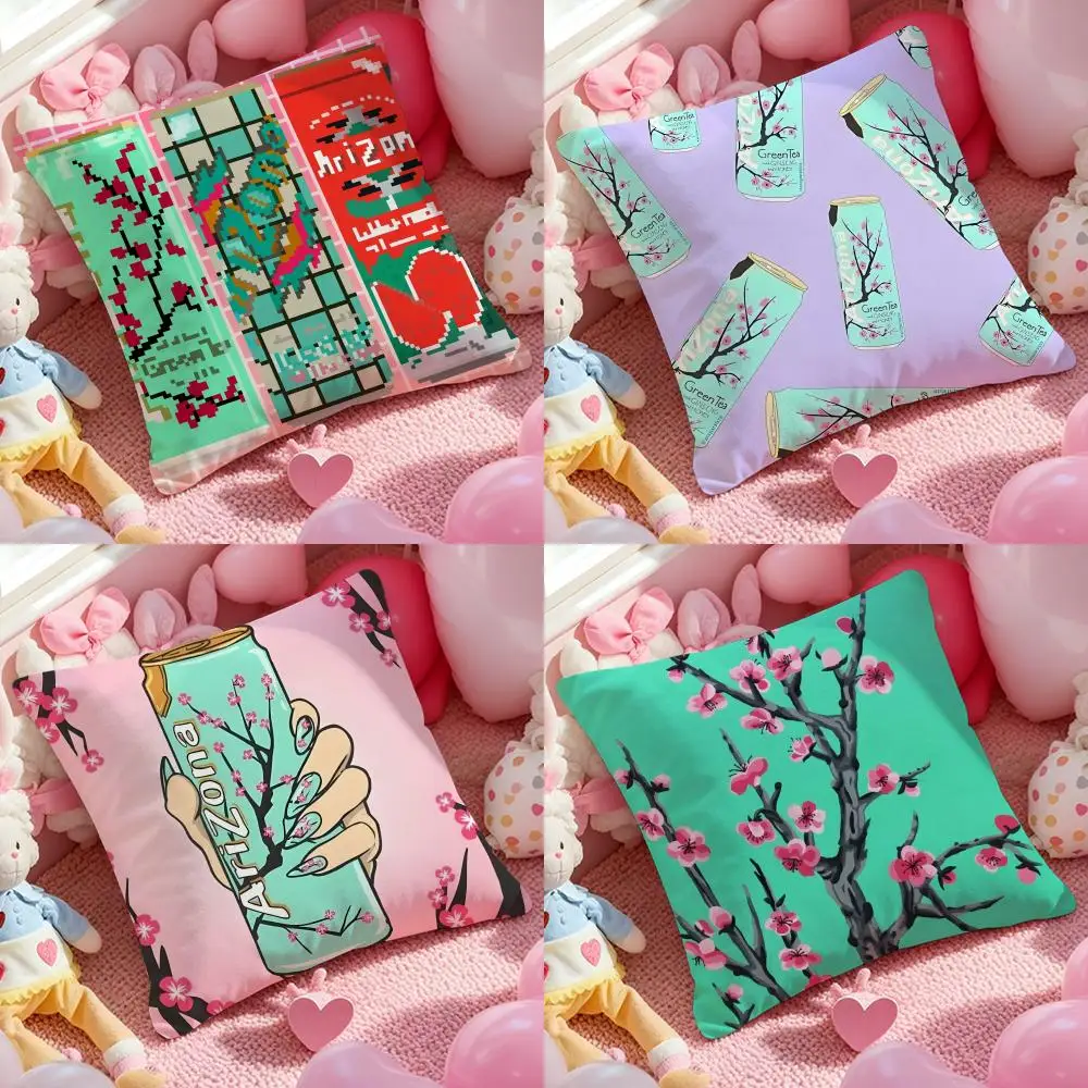 

Vaporwave Arizona Iced Tea Aesthetic Cushion Cover Pattern Printed Pillowcase for Living Room Sofa Cushion Cover & Bedroom Decor