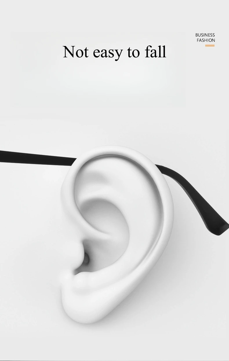 YIMARUILI Ultraleichte, modische Herren-Brillengestelle, quadratisch, bequem, reines Titan, optisch verschreibungspflichtig, große Brillen HR3068 – Detail 5