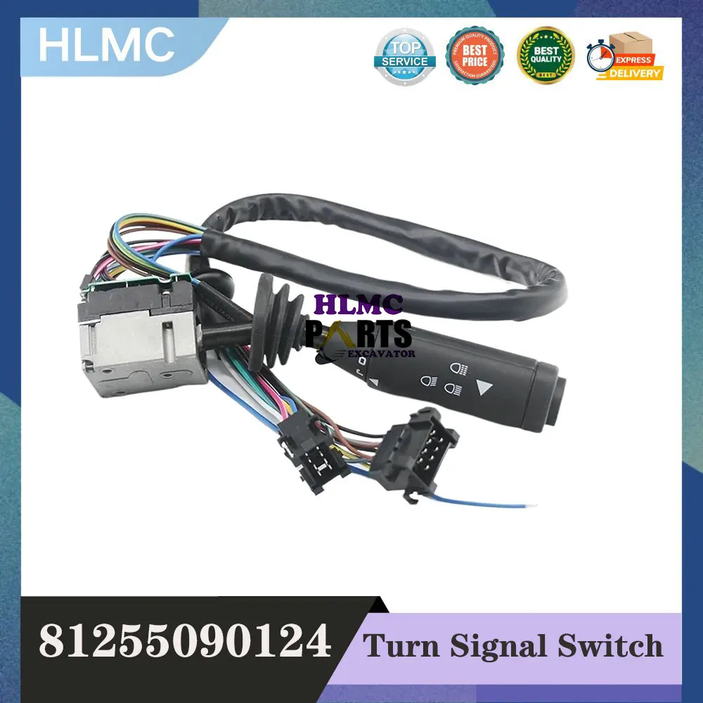 

Construction Machinery Parts 81255090124 Turn Signal Column Switch for 81255090093 81255090067