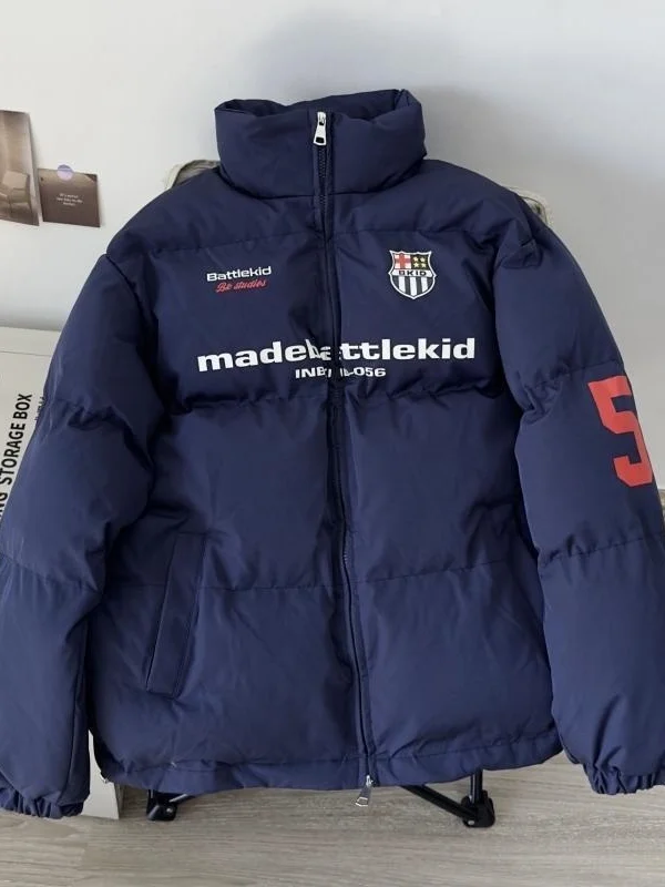 

Утепленная хлопковая куртка больших размеров в американском ретро-стиле, свободного кроя, для пар, в корейском стиле, с длинными рукавами