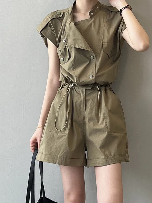 

Bodysuit Quarter Sleeves Womens Low-Waisted Waistband Comfortable Breathable Light Lady Soft Simple Plain Solid Base Innerwear