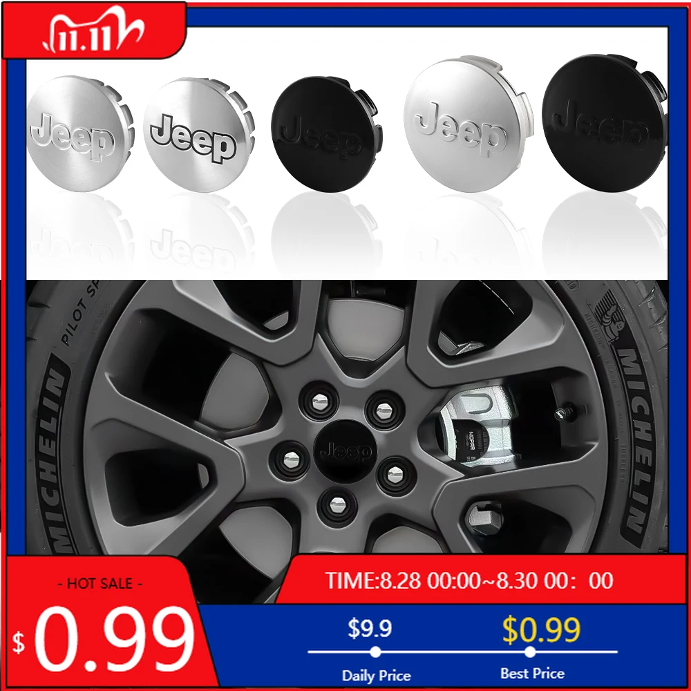 

Cup Holders 4PCS 55/64mm Car Wheel Hub Caps Tire Hubcaps Stickers Decor Accessories For Jeep Renegade Wrangler jk Compass Cherok
