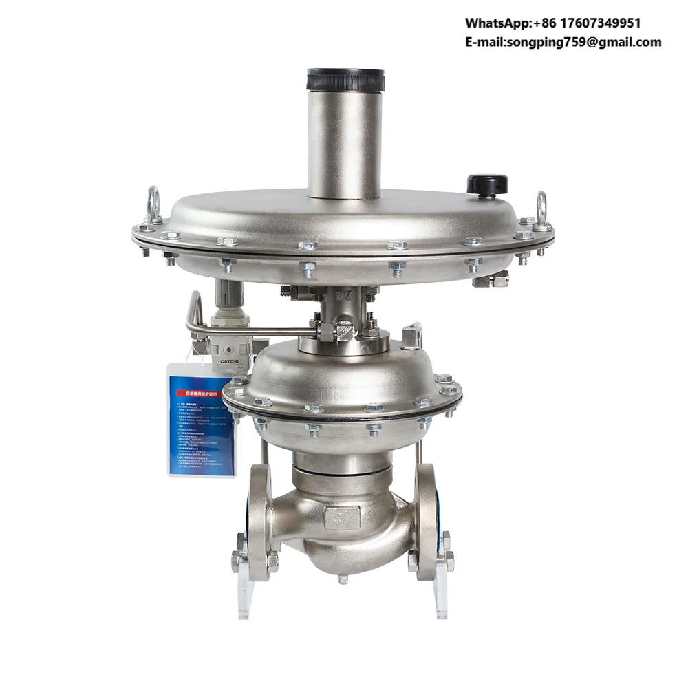 Fude Sheng 304 Stainless Steel Pneumatic Self-Actuated Micro-Pressure Nitrogen Regulating Valve ZZYVP DN15-DN50 for Storage Tank