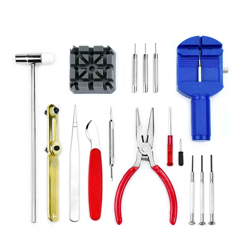 16 stks/set Horloge Reparatie tool Kit Horlogemaker Case Opener Link Pin Spring Bar Remover Horlogemaker Horlogemaker Gereedschap Set