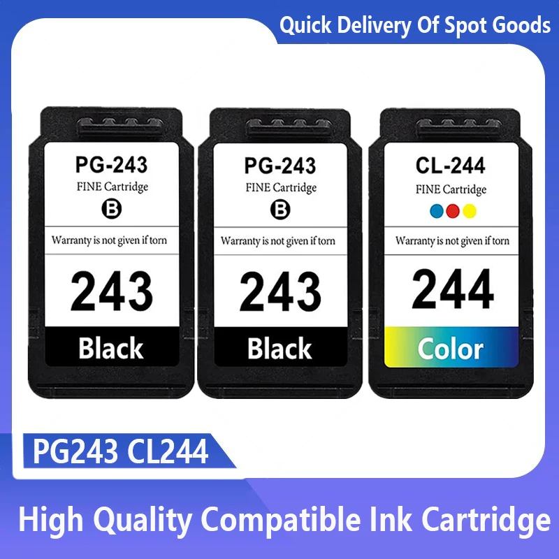 

Remanufactured For Canon PG243 243XL CL244 244XL Ink Cartridge For TR4520 TS302 MX490 MX492 MG2420 MG2922 MG3020 Printer