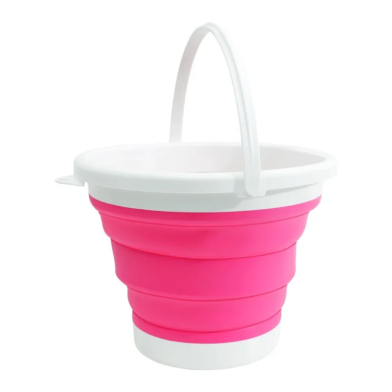 Portable 5L Collapsible Plastic Bucket for Camping and Travel Household 5L Folding Bucket for Car Washing and Cleaning Outdoor F