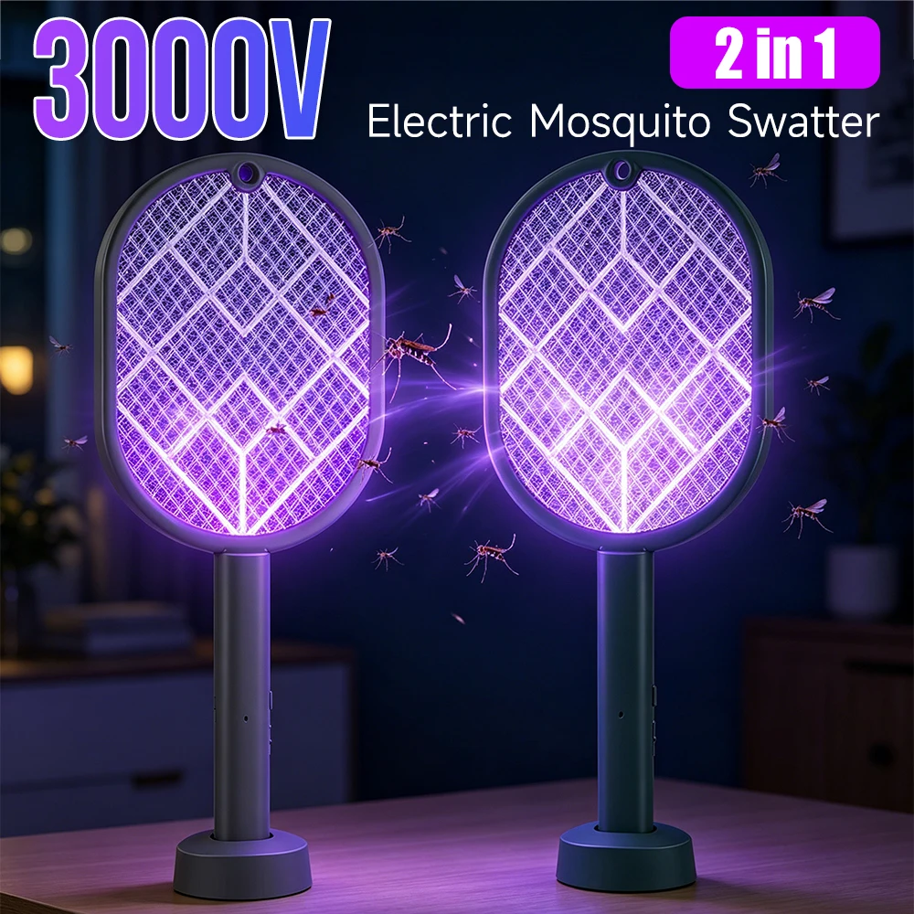 Electric Mosquito Killer Swatter Household Safety USB Rechargeable Electric Household Safety Mosquito Killer Anti Mosquito Trap