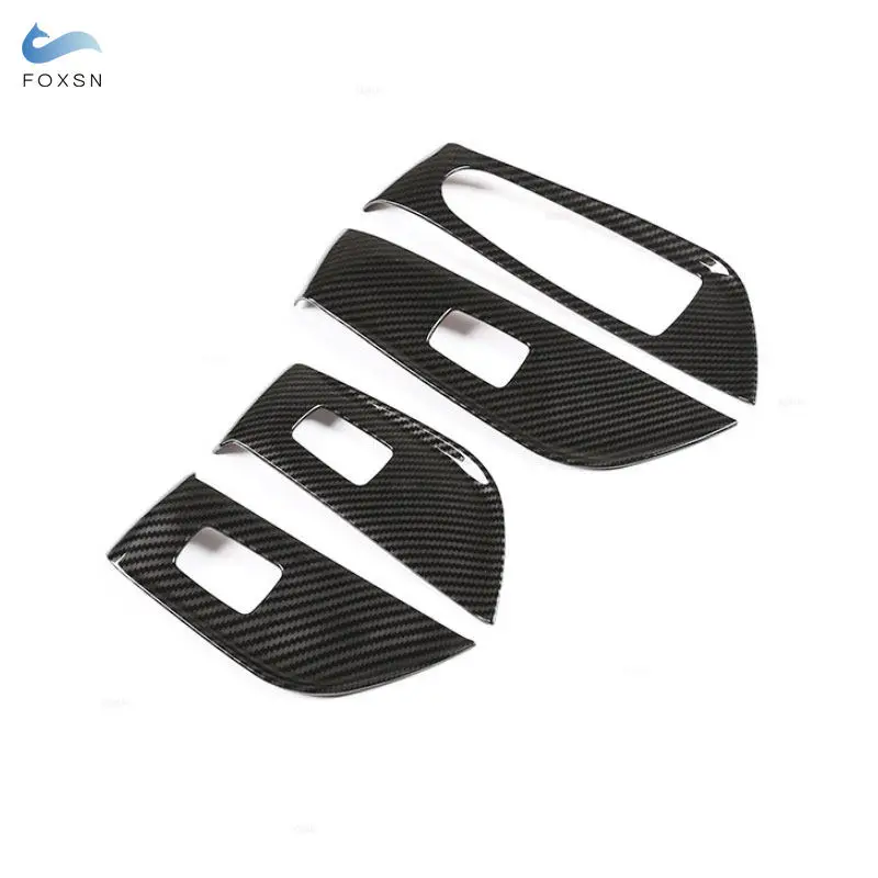 LHD For Mercedes Benz E Class W213 2016 - 2022 Car Door Window Switch Panel Button Frame Cover ABS Carbon Style Trim Accessories