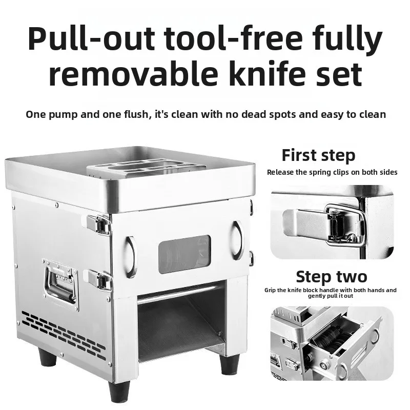 CX commercial meat cutter automatic stainless steel fresh meat slicing and shredding machine