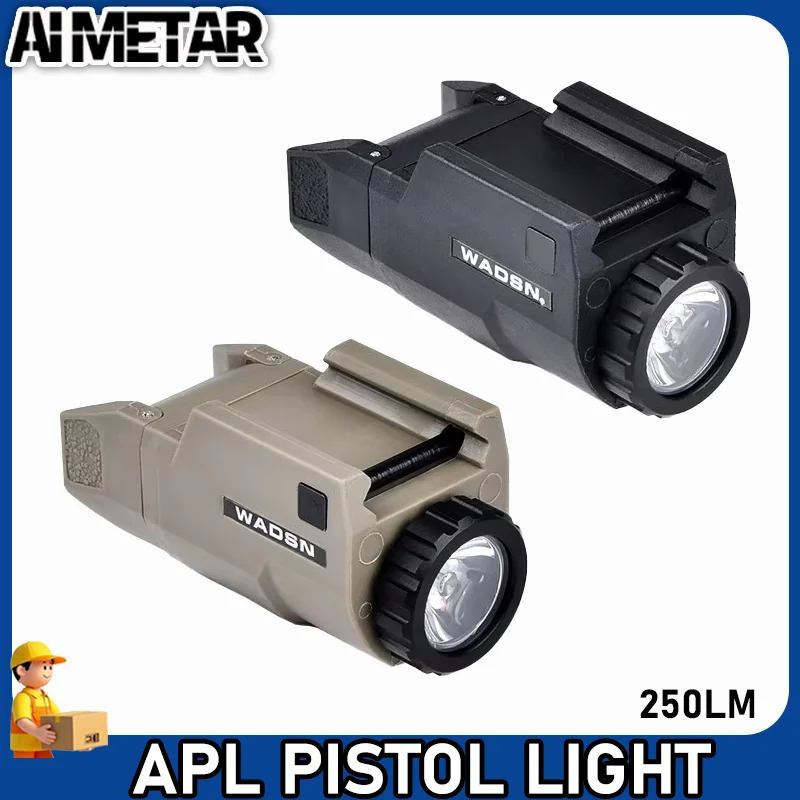 

Tactical APL-C APL Pistol Scout Light LED Constant Strobe Flashlight Nylon Material Fit 20mm Rail Hunting airsoft accessories