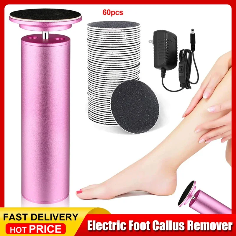 電動フットカルスリムーバー フットケアツール、交換可能なサンドペーパー付き電子フットサンダーで角質除去