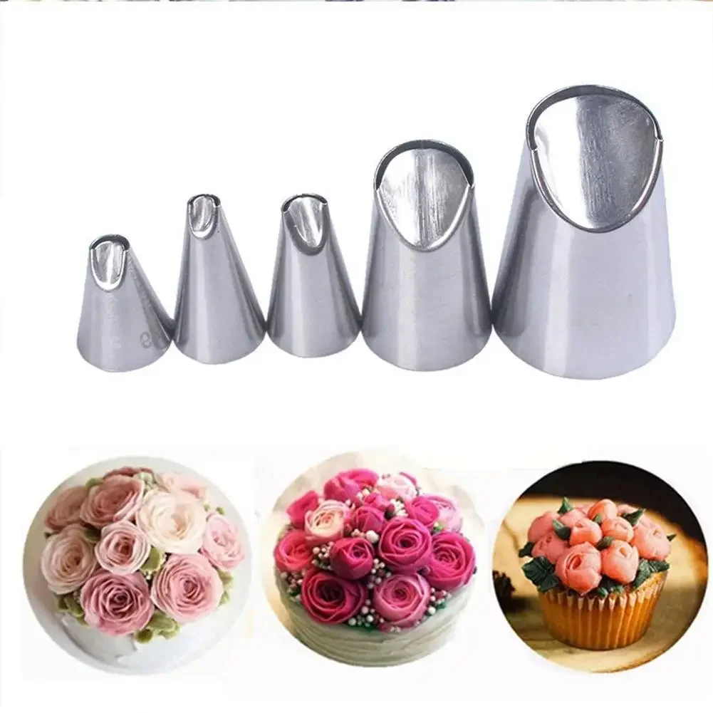 

5pc/set Cream Cupcake Decorating Tip Chrysanthemum mouth Stainless Steel Icing Piping Pastry Nozzles Cake Tool Kitchen Tools